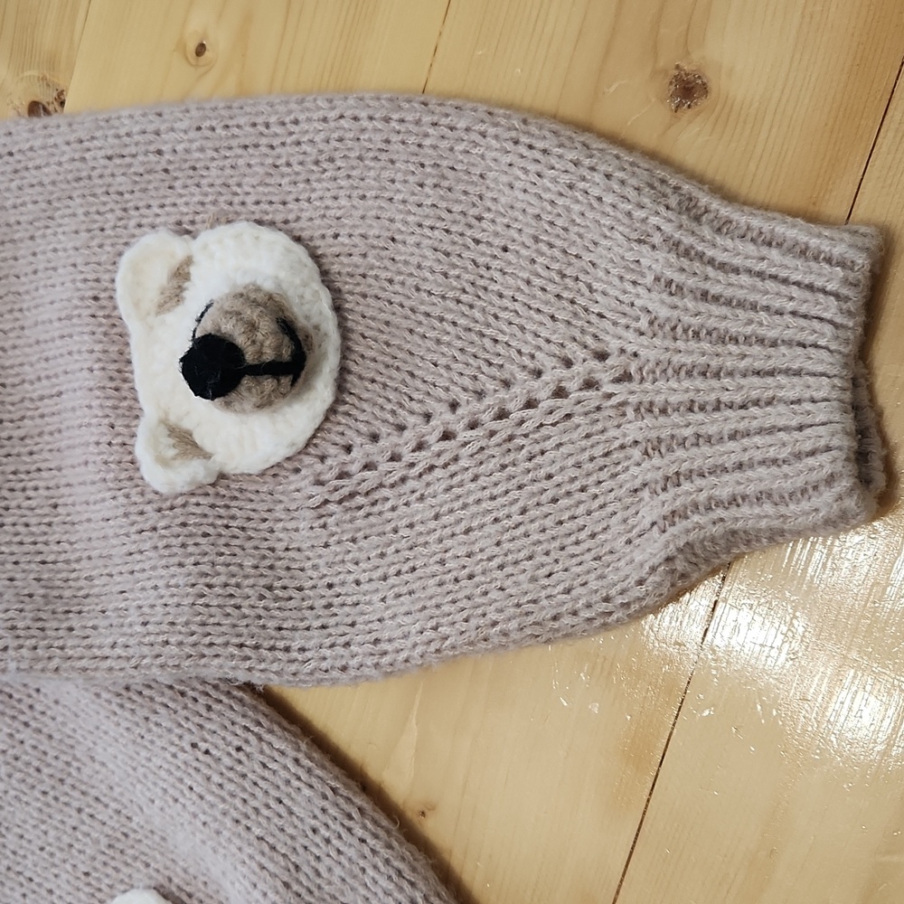 Dreamers By Debut 3D Bear Cardigan Sweater Size S - Picture 13 of 16